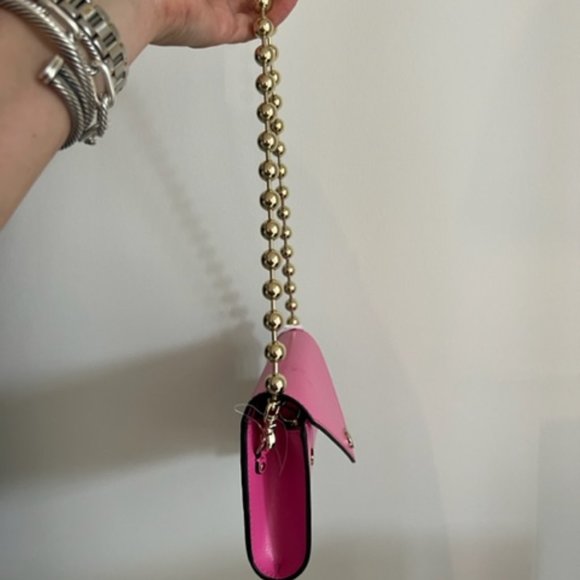 GANNI Banner Recycled Leather Wallet on Chain - Picture 4 of 13